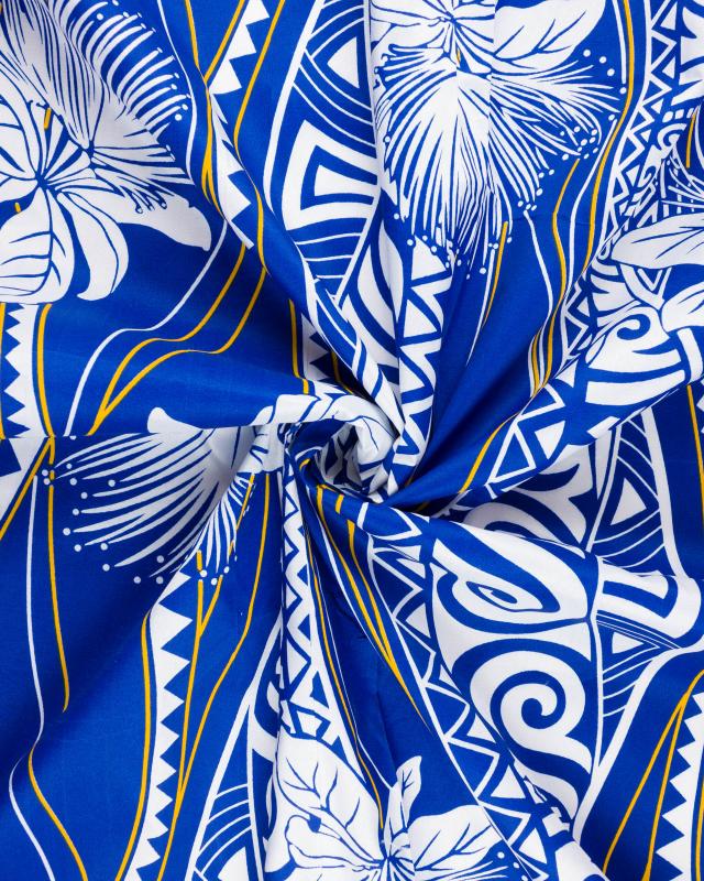 Polynesian fabric VAI Blue - Tissushop